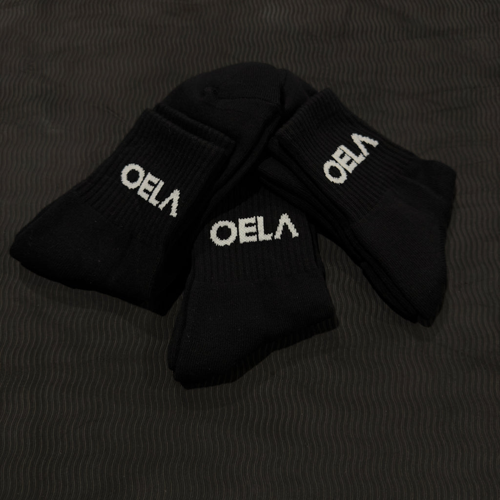 Crew Midi Socks 3 Pack Black